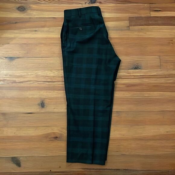 Lauren Ralph Lauren Green Tartan Plaid Trouser Pants Womens Size 36x24 Hemmed - Picture 3 of 12
